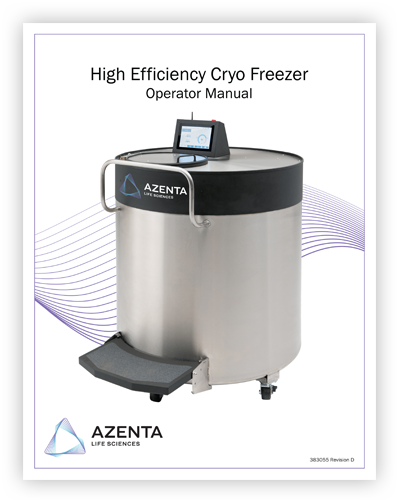 High Efficiency Cryo Freezer Operator Manual