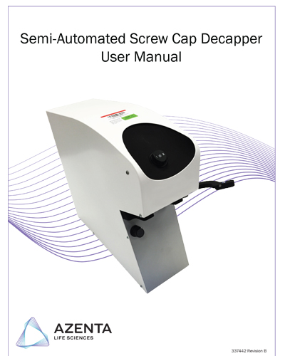 Semi-Automated Screw Cap Single Tube Decapper/Recapper Manual