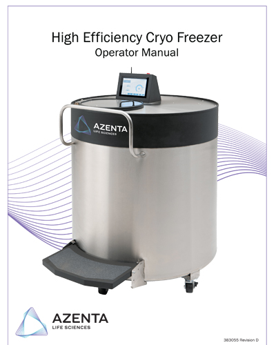 High Efficiency Cryo Freezer Operator Manual