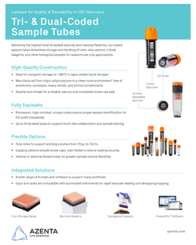 Labware for Quality & Traceability in CGT Discovery