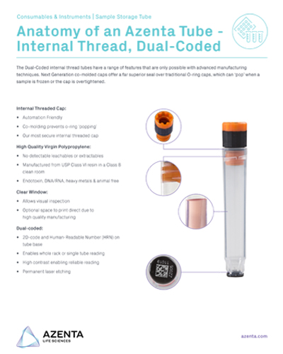 Anatomy of Azenta’s Sample Tubes