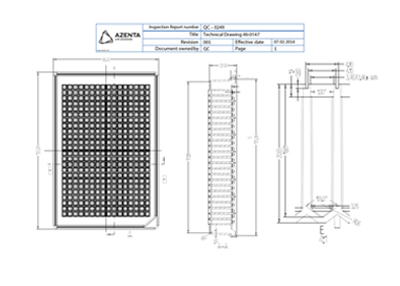 384 Square Deep Well Storage Microplate Technical Drawing