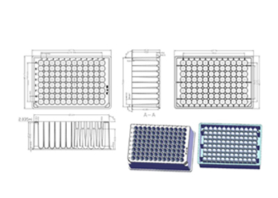 96 Round Deep Well Storage Microplate (2.0ml) Technical Drawing