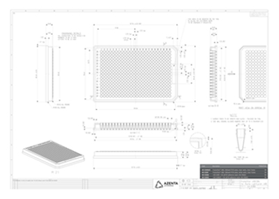 FrameStar 384 Well Skirted PCR Plate, Roche Style Technical Drawing