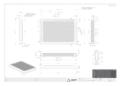 FrameStar 384 Well Skirted PCR Plate Technical Drawing