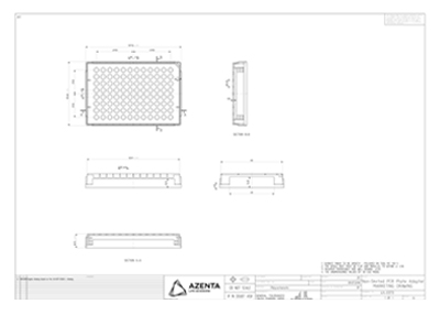 Non-Skirted PCR Plate Adapter Technical Drawing