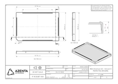 PCR Plate Lid Technical Drawing