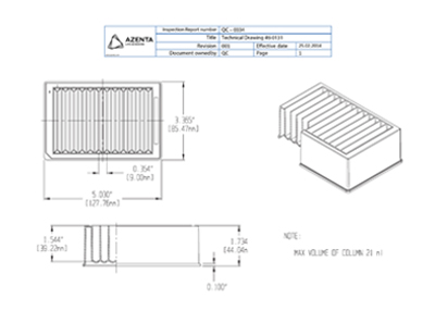 Reservoir Plate, Square Channels Technical Drawing