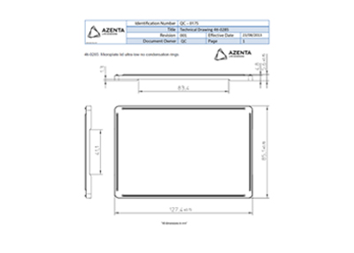 Ultra-Low Universal Lid Technical Drawing