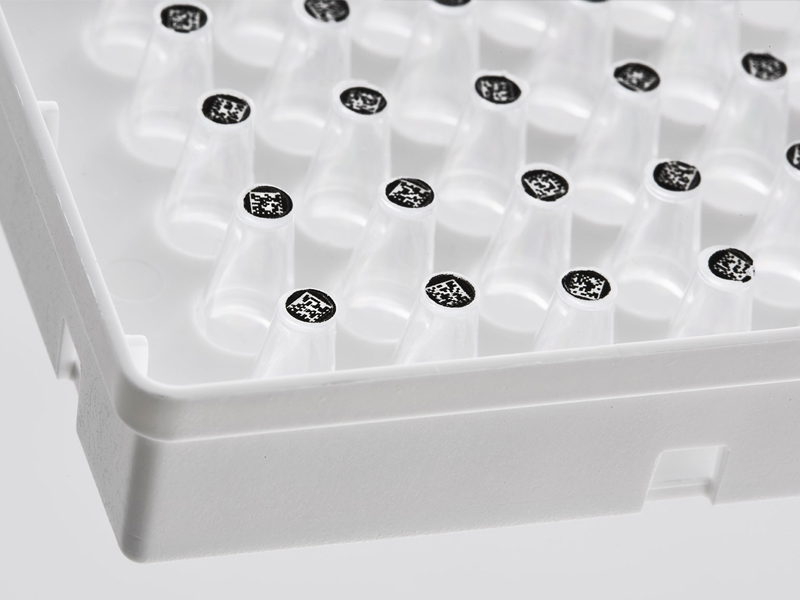 4ti-0975/RA | Individual Access 96 Well Skirted Flat Bottom PCR Plate, 2D Coded | Bottom Detail