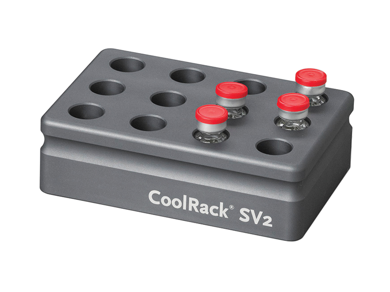 BCS-266 | CoolRack SV2 Thermoconductive Tube Rack for 12 x 2ml Injectable Cell Therapy Ampules | With Ampules