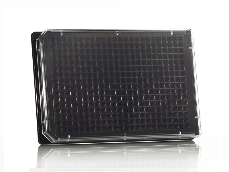 4ti-0201 | 384 Well Optically Clear Tissue Culture Plate | Lidded | Front