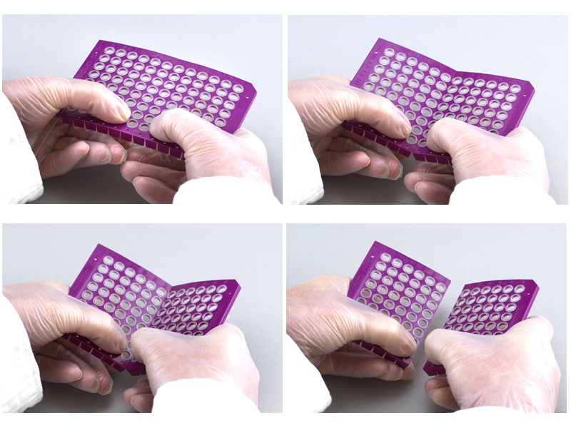 4ti-1000/P | FrameStar Breakable Vertically PCR Plate | Breaking Detail