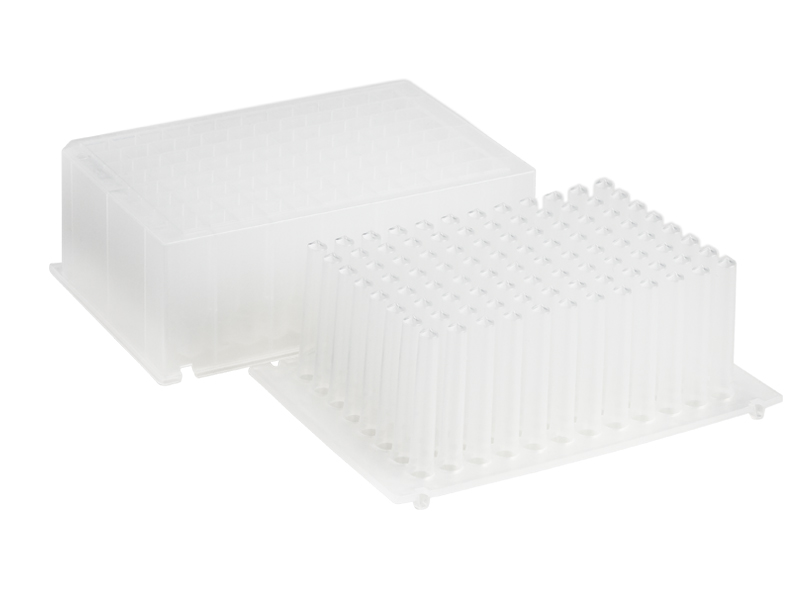 4ti-0150 & 4ti-0152 | 96 Square Deep Well Microplate, KingFisher Style & 96 Tip Comb for Deep Well Magnets, KingFisher Style