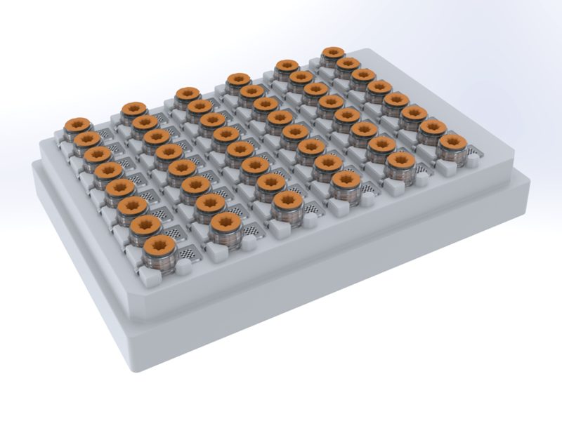 4ti-0374 | 48-format SBS Rack for use with Cap2 0.2ml Dual-Cap Sample Collection PCR Tubes