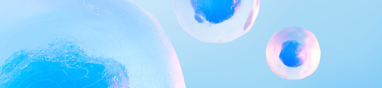 Stylized cells, blue