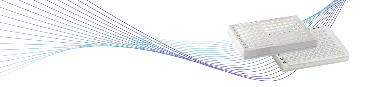 Group of PCR plates with removable strips