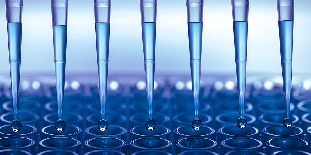 Pipetting liquid into tubes