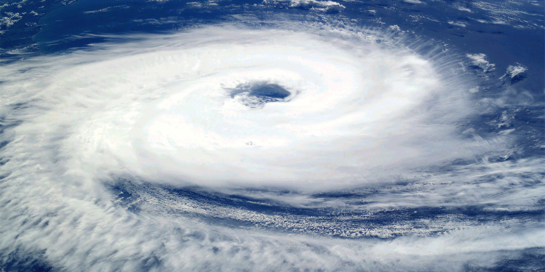 Hurricane viewed from space