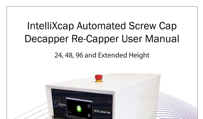 IntelliXcap Automated Screw Cap Decapper/Recapper Manual