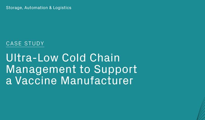 Ultra-Low Cold Chain Management to Support a Vaccine Manufacturer