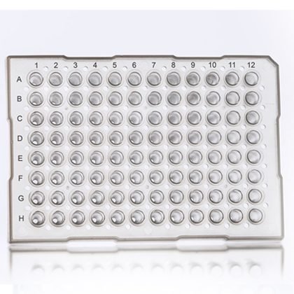 4ti-0735 | 96 Well Semi-Skirted PCR Plate With Upstand, ABI Style | Front