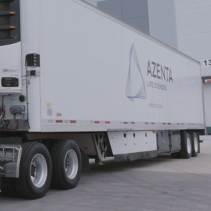 Azenta Life Sciences lab relocation & sample transportation truck