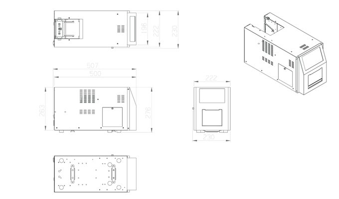 Automated Roll Heat Sealer Technical Drawing