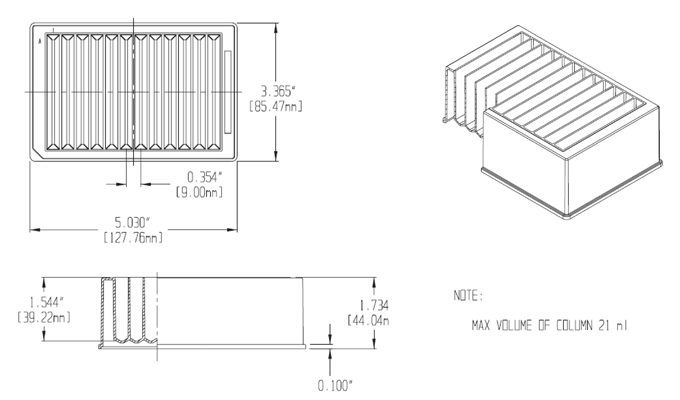 Reservoir Plate, Square Channels Technical Drawing