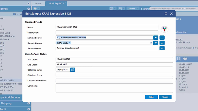 FreezerPro: Support for Sample Sources, Sample Groups & Picklists